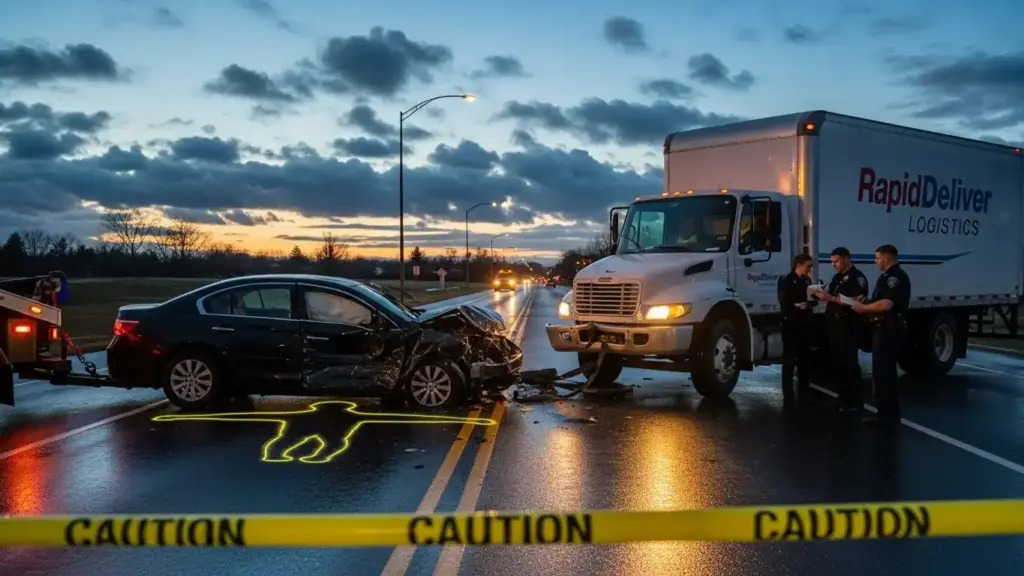 Accident scene leading to wrongful death claim