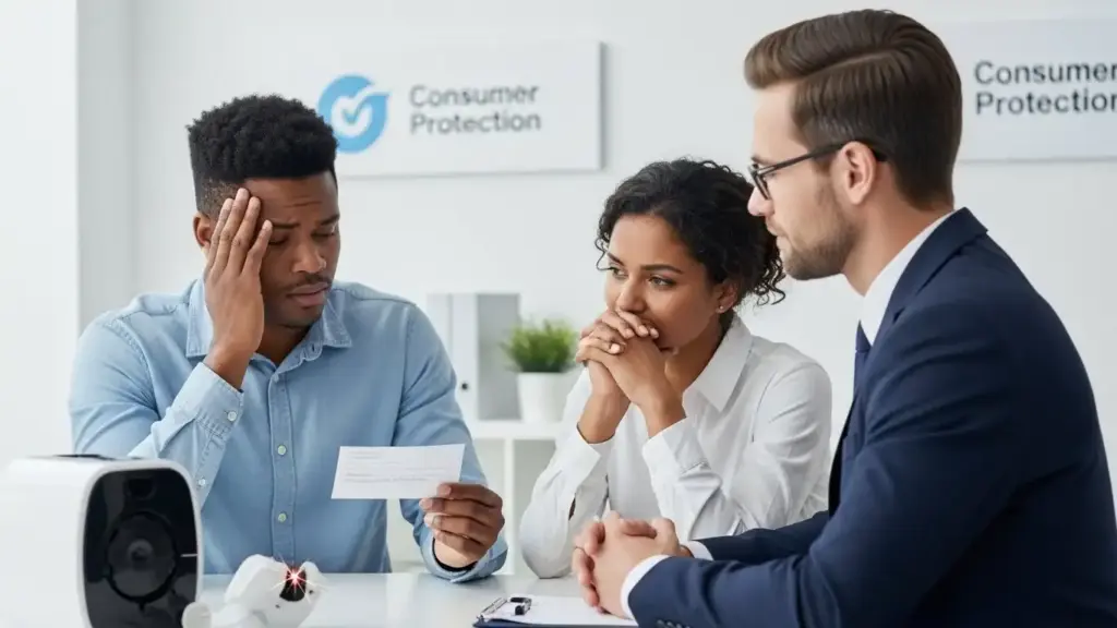 Consumer receiving compensation for defective product